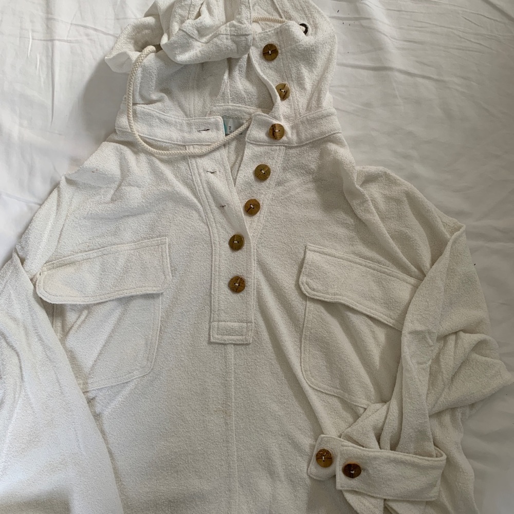 free people beach pullover with hood